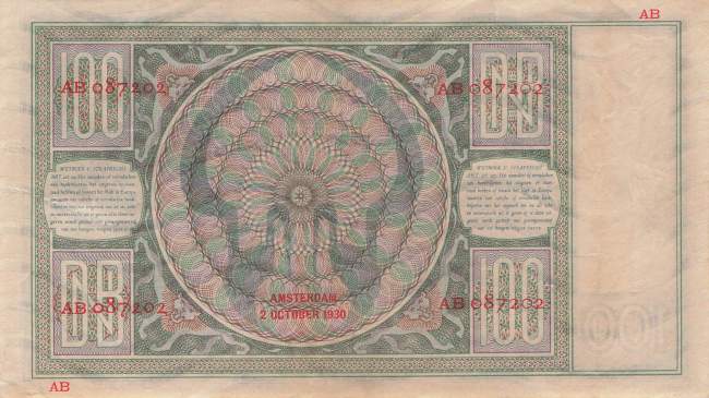 100 Gulden p51a-1 2,10.1930